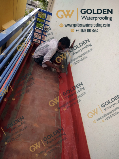 Terrace Waterproofing Contractor in Chennai - Balcony Chemical Waterproofing Treatment, Uthandi, Chennai