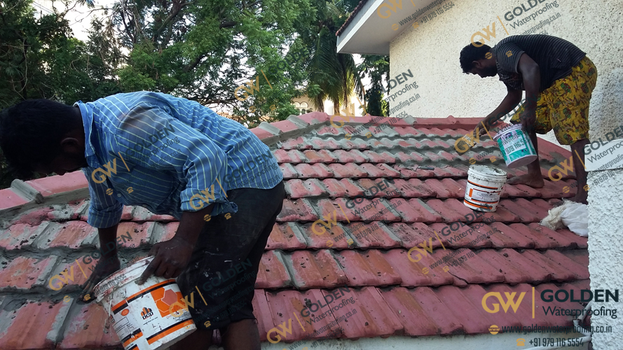 Terrace chemical waterproofing - Terrace Kerala Tiles Leakage Chemical Waterproofing Treatment, Anna Nagar, Chennai