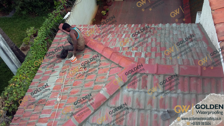 Terrace chemical waterproofing - Terrace Kerala Tiles Leakage Chemical Waterproofing Treatment, Anna Nagar, Chennai